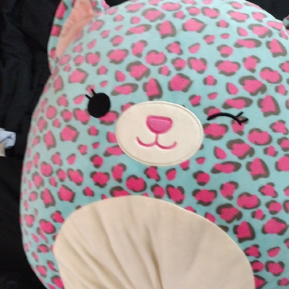 Squishmallows Pink and Blue Plush Cat Toy